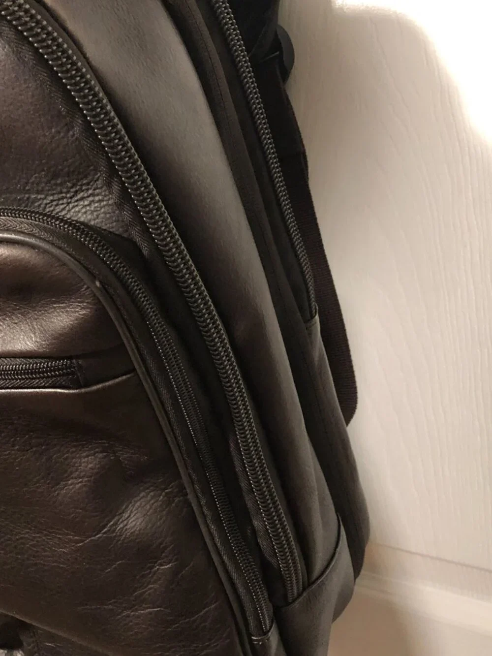 Kenneth Cole Reaction men work backpack light travel in brown leather, Padded
